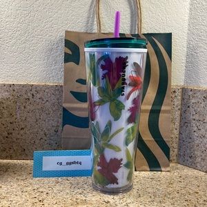 💗💕 New Release! Spring Starbucks Flower Acrylic Tumbler - Cold Cup - 24 Oz